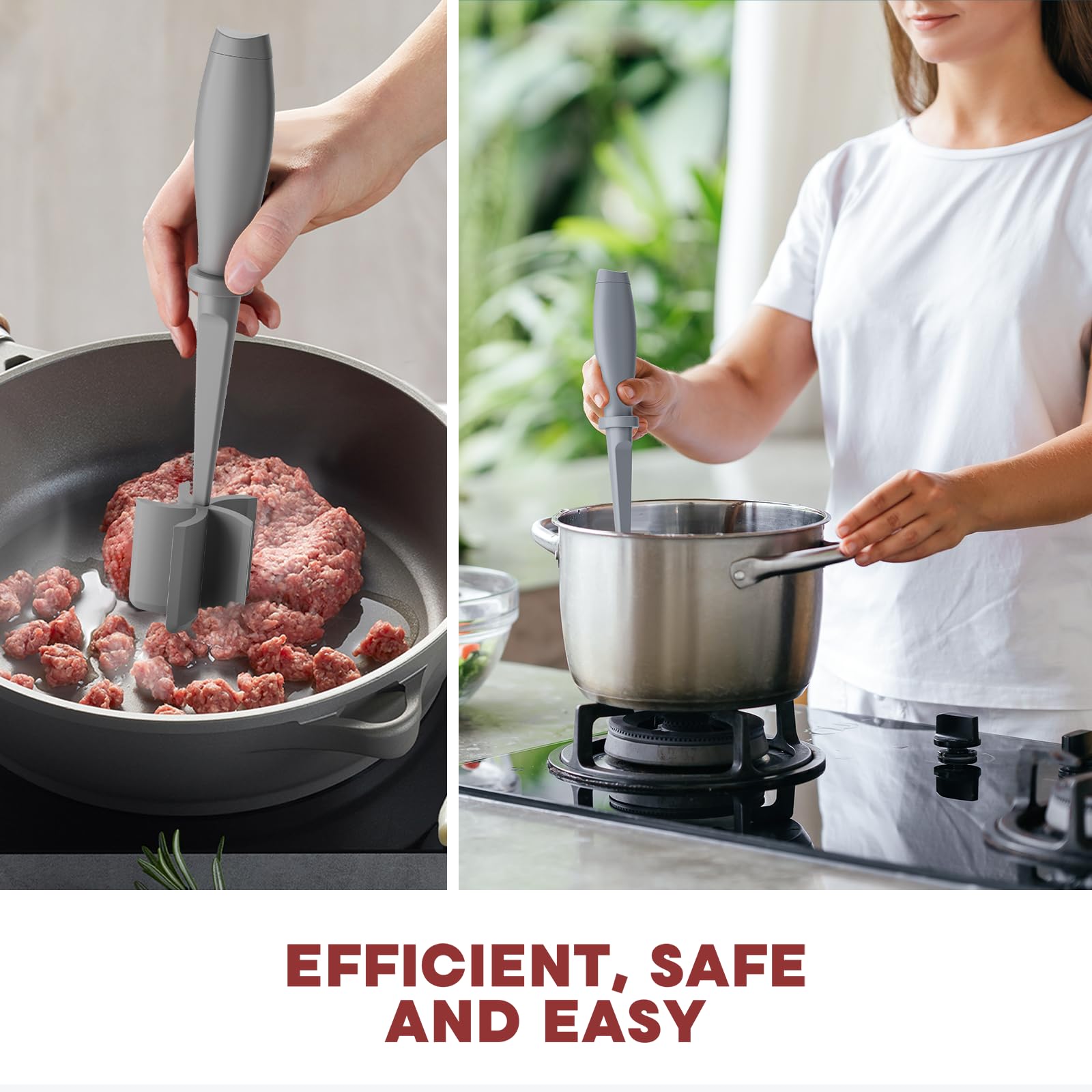 PGYARD dishwasher-safe meat masher easy cleanup after cooking