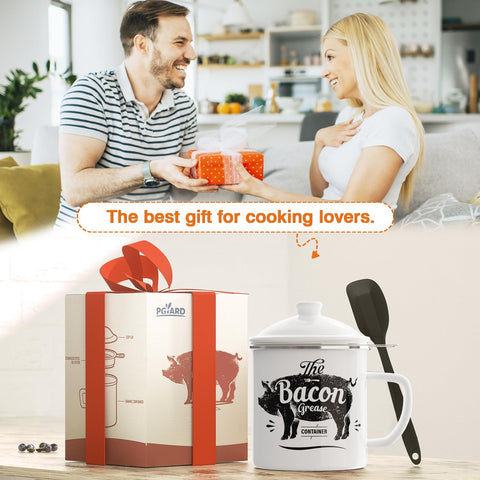 PGYARD dishwasher-safe grease container for quick cleanup after cooking.