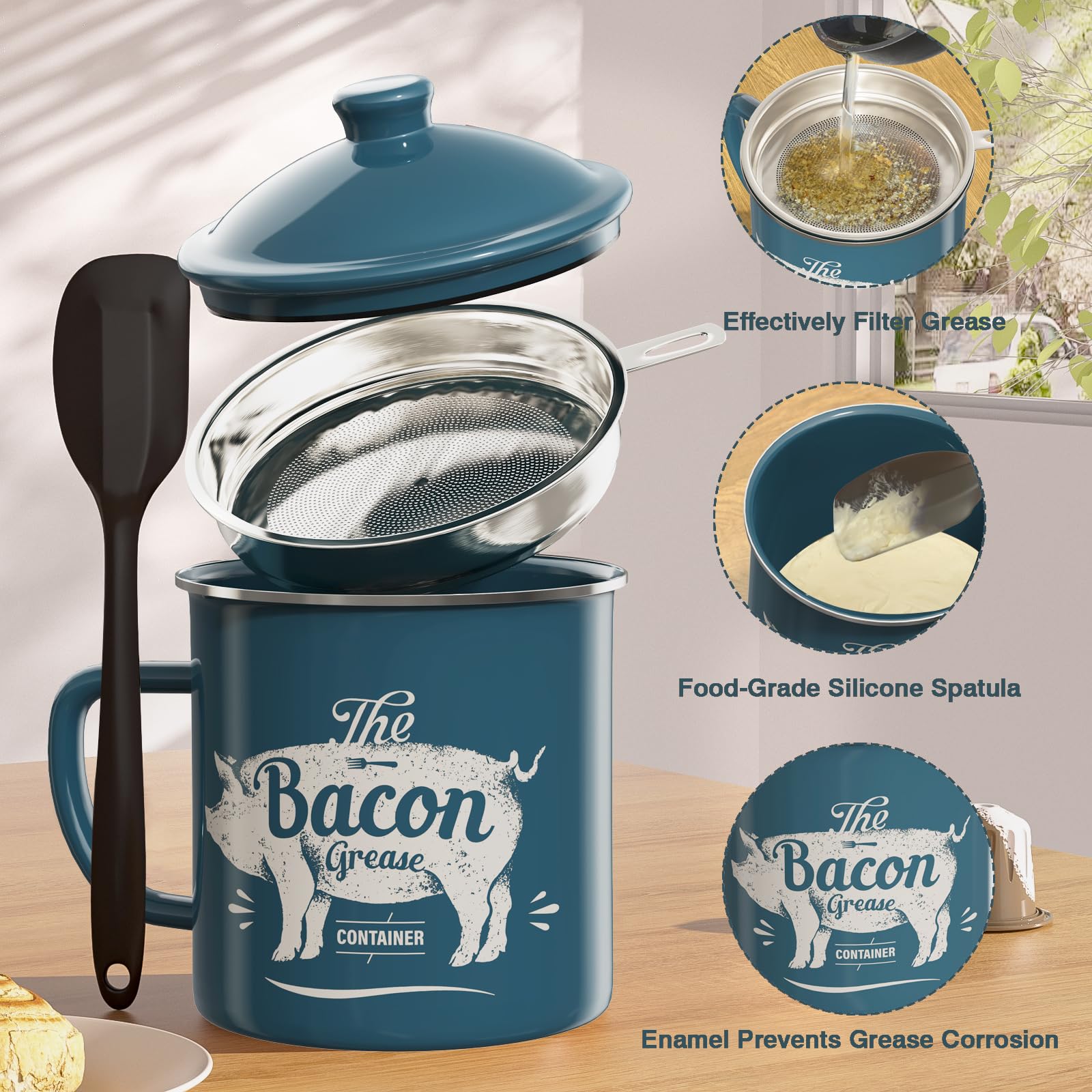 PGYARD lid seals dust and odors for longer-lasting bacon fat