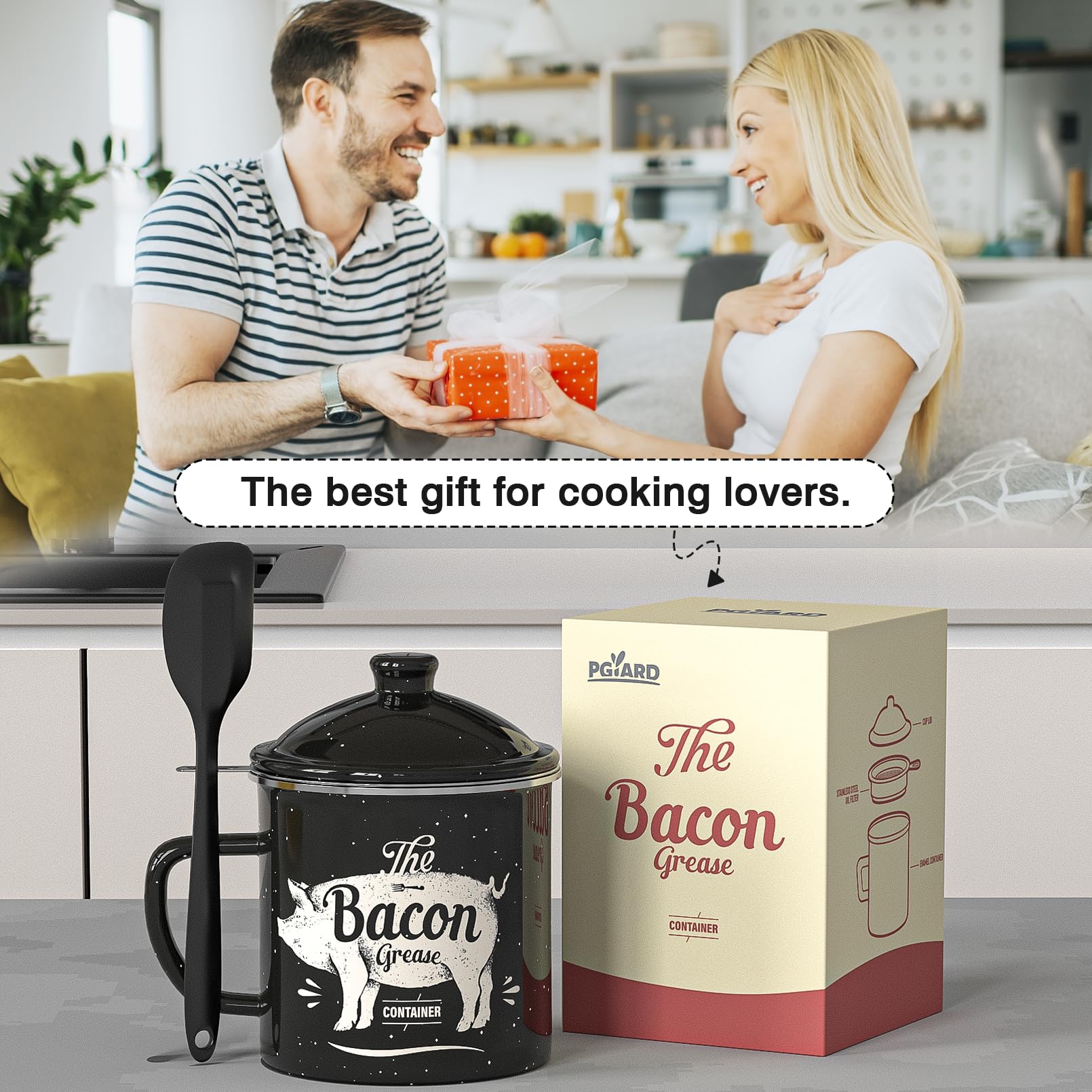 PGYARD kitchen essential for filtration, storage, and easy oil transfer.