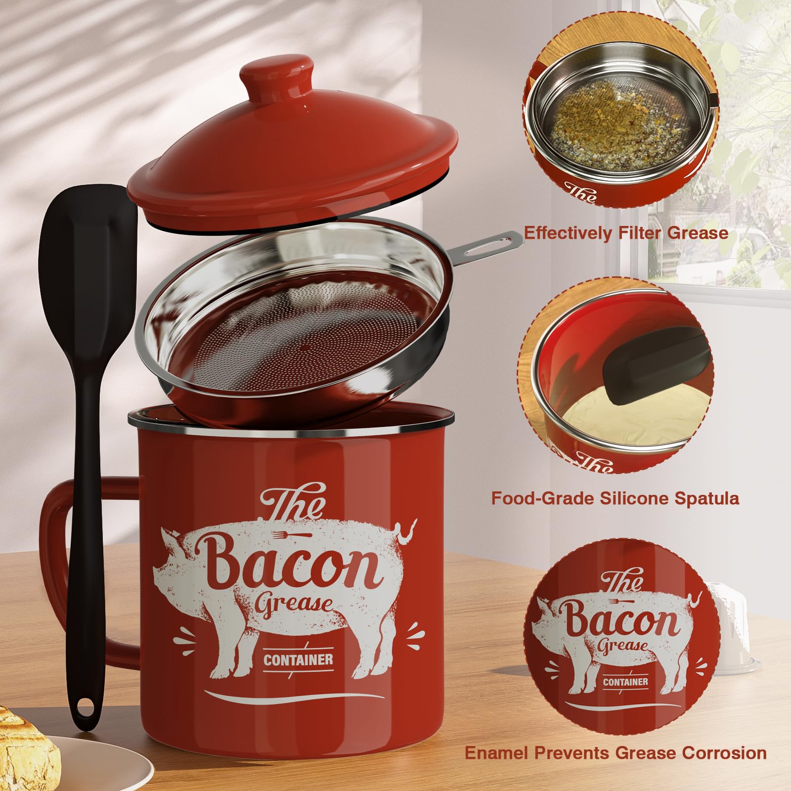 PGYARD retro farmhouse design adds style to any kitchen.