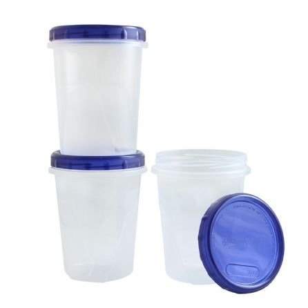 PH twist-top blue 32oz storage containers keep pantry items fresh and organized