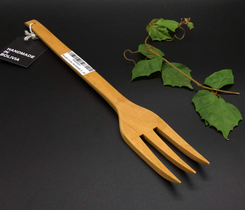 Phai Designs wooden fork three tines easy to clean and maintain
