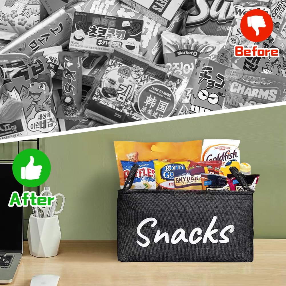 Phaicoilo snack organizer basket open design for quick snack access