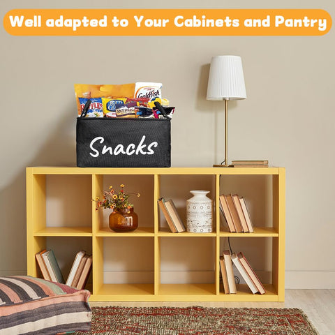 Phaicoilo snack organizer basket placed in pantry for organized storage