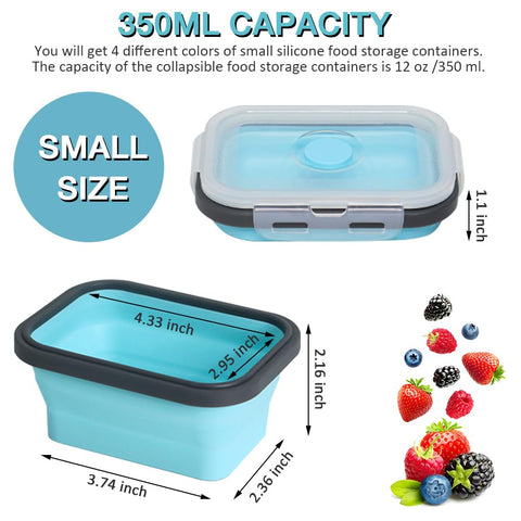 Pharamat 12oz collapsible container folded for compact travel.