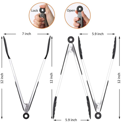 Pharamat tongs with stainless steel handle provide sturdy control