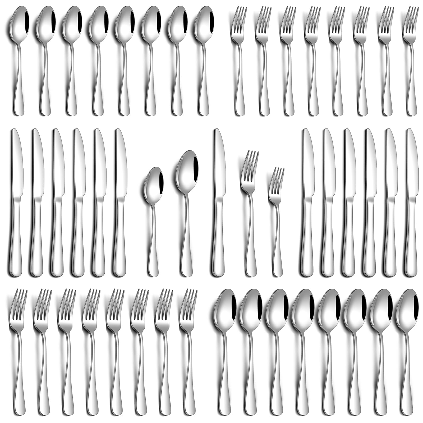 PHILIPALA 40-piece silverware set in full dining setup for elegant everyday entertaining.