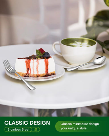 Philipala 60-piece silverware set mirror finish enhances any table.