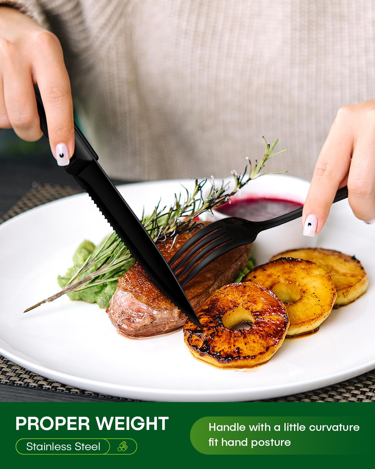 philipala dining table-ready flatware set arranged for a modern table setting.