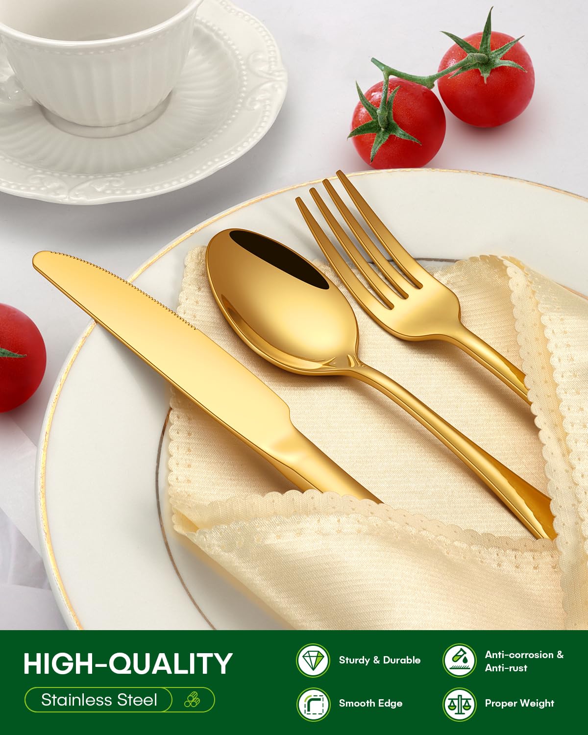 PHILIPALA dinner forks offer sturdy stainless steel for daily use.