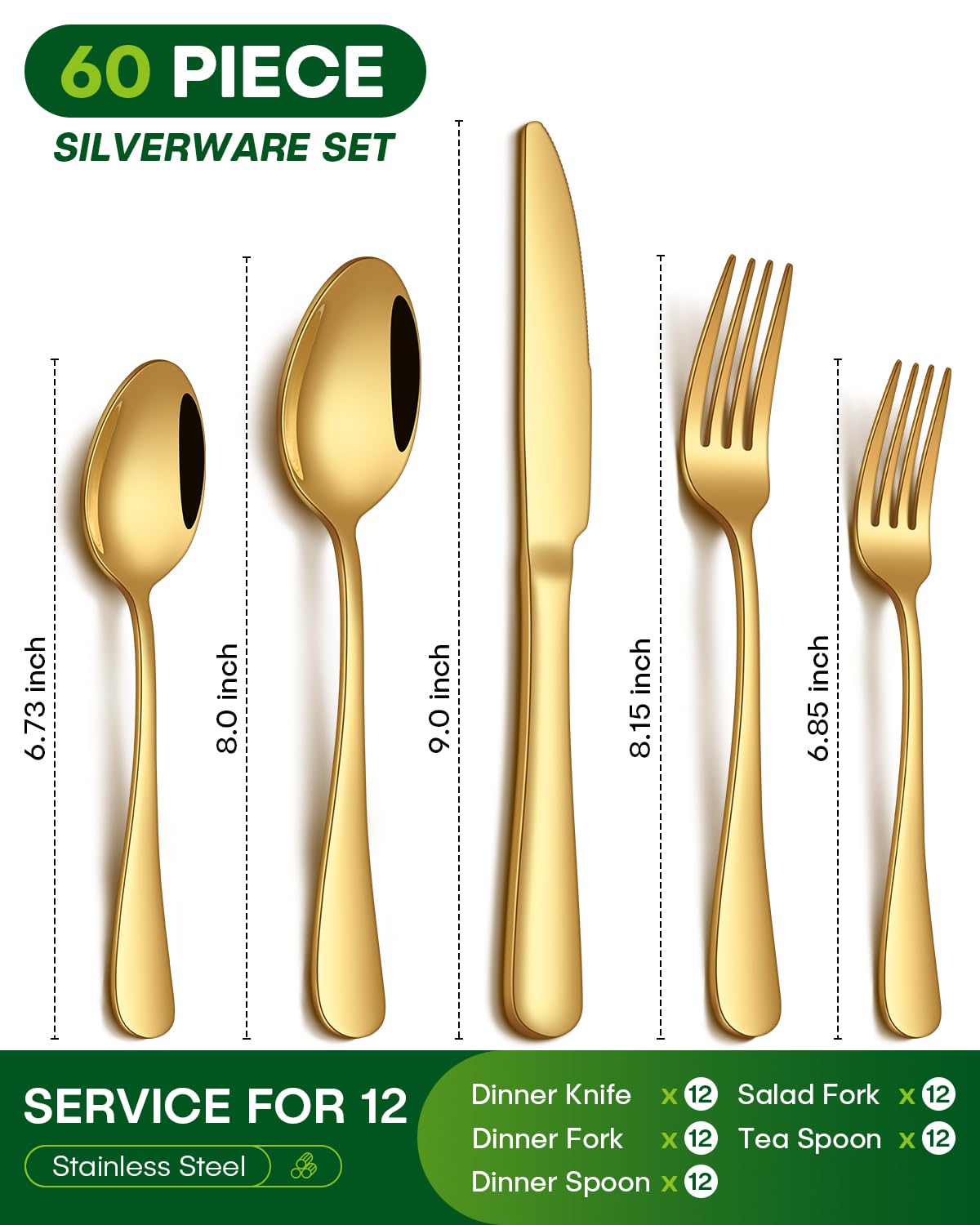 PHILIPALA dinner knives with a mirror-polished finish for elegant table settings.