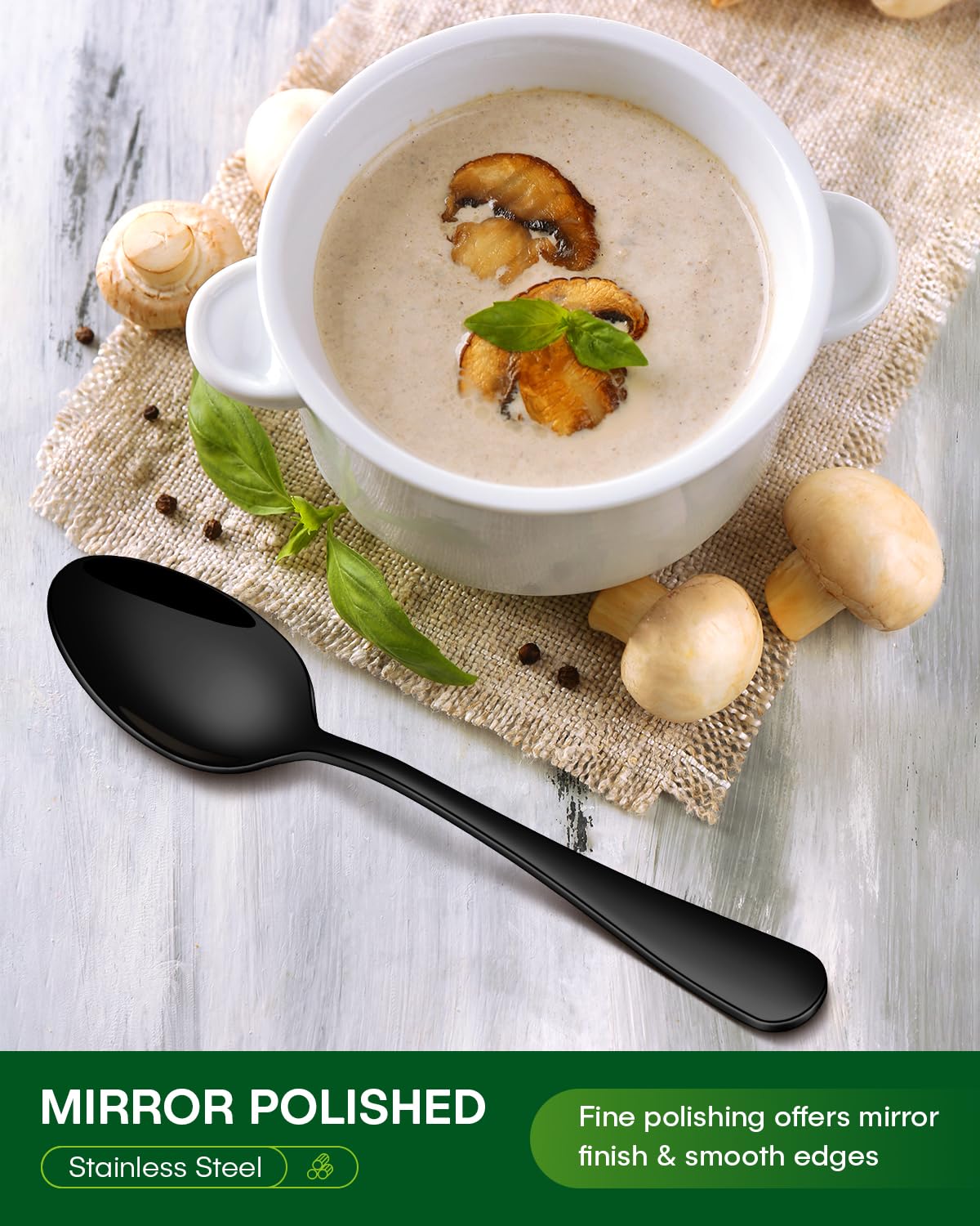 PHILIPALA elegant black flatware complements modern tables and special occasions