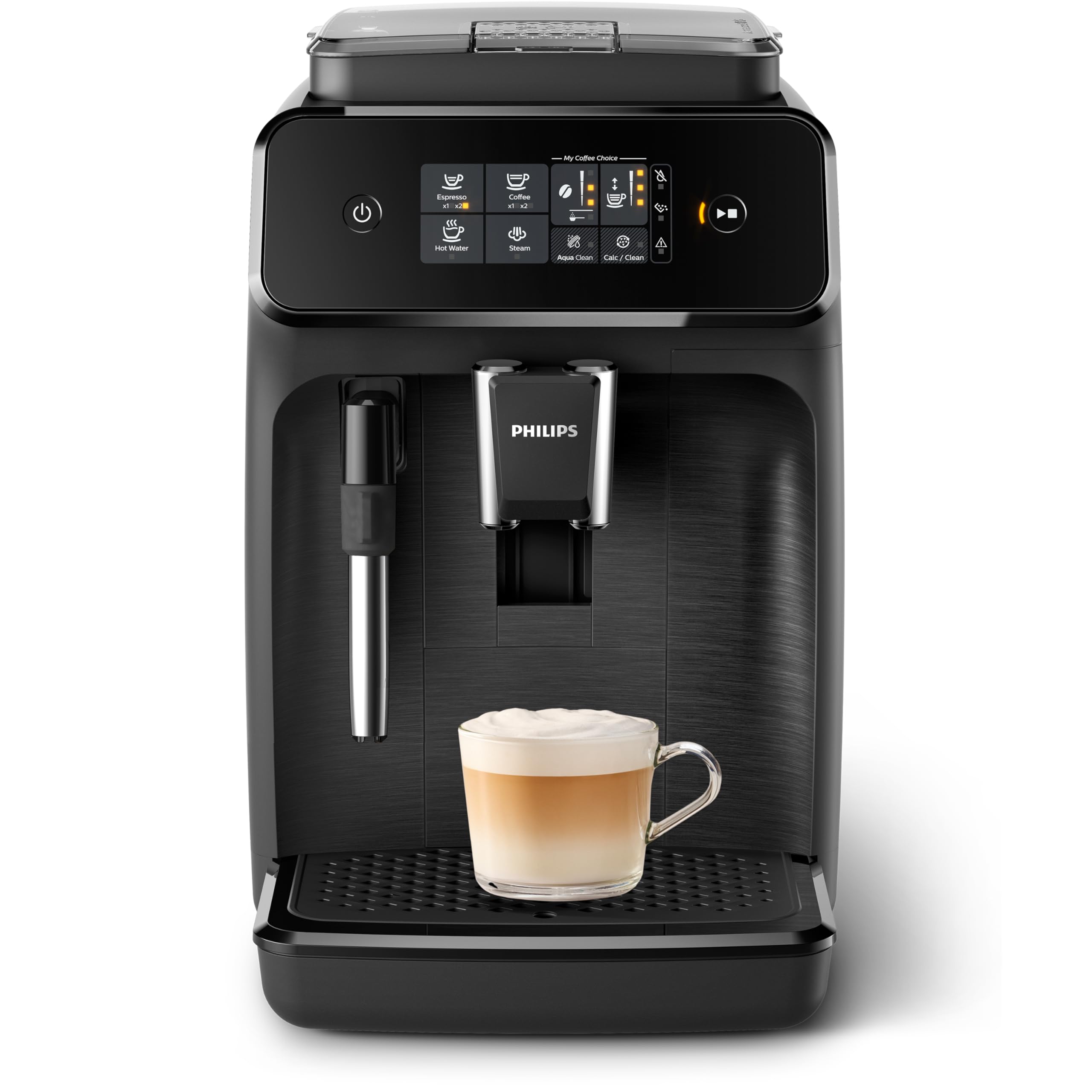Philips 1200 Series bean grinder for fresh coffee at home.