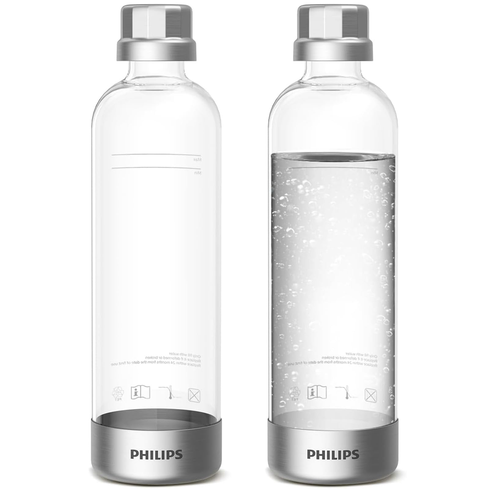 Philips ADD916 1L bottle base with stainless steel finish for durability and style.