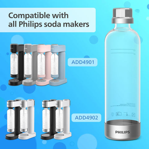 Philips ADD916 1L bottle sealing technology preserves freshness and carbonation.