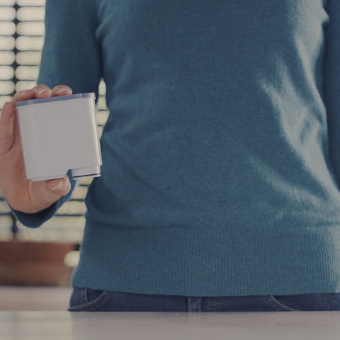 Philips AquaClean filter installation being performed for convenient setup