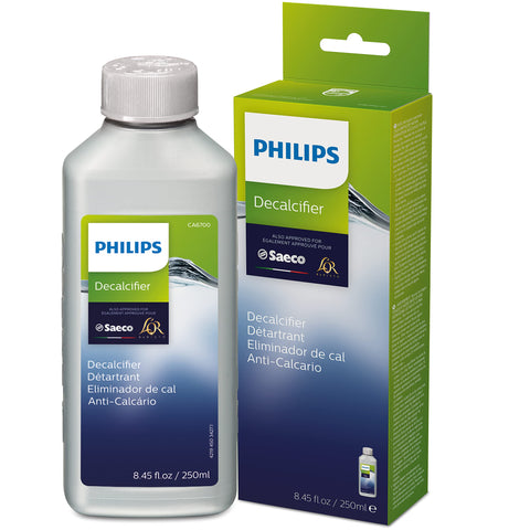 Philips Descaler bottle 250ml ready for routine descaling to extend machine life.