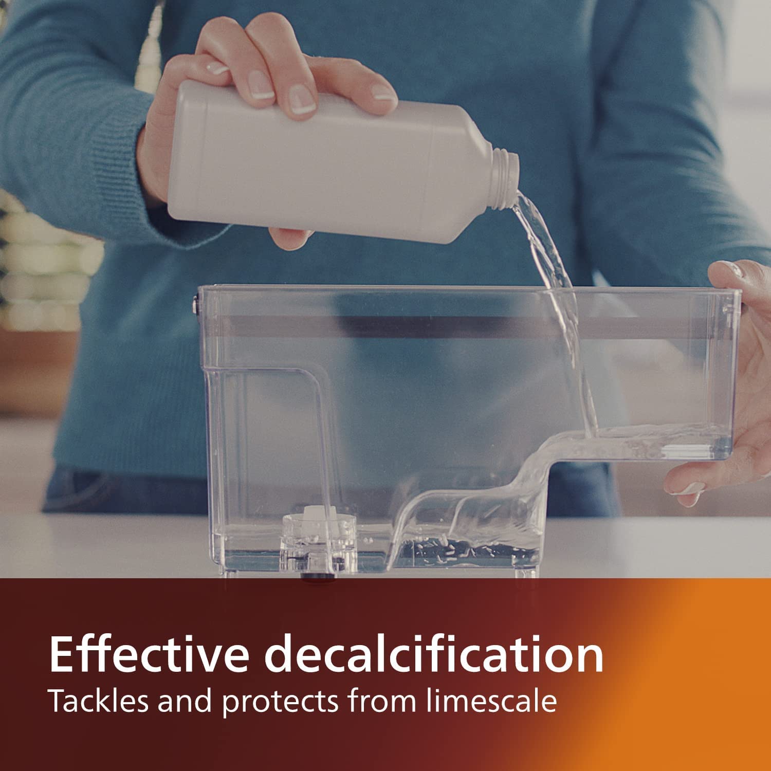 Philips Descaler feature guide demonstrates lime-scale protection.