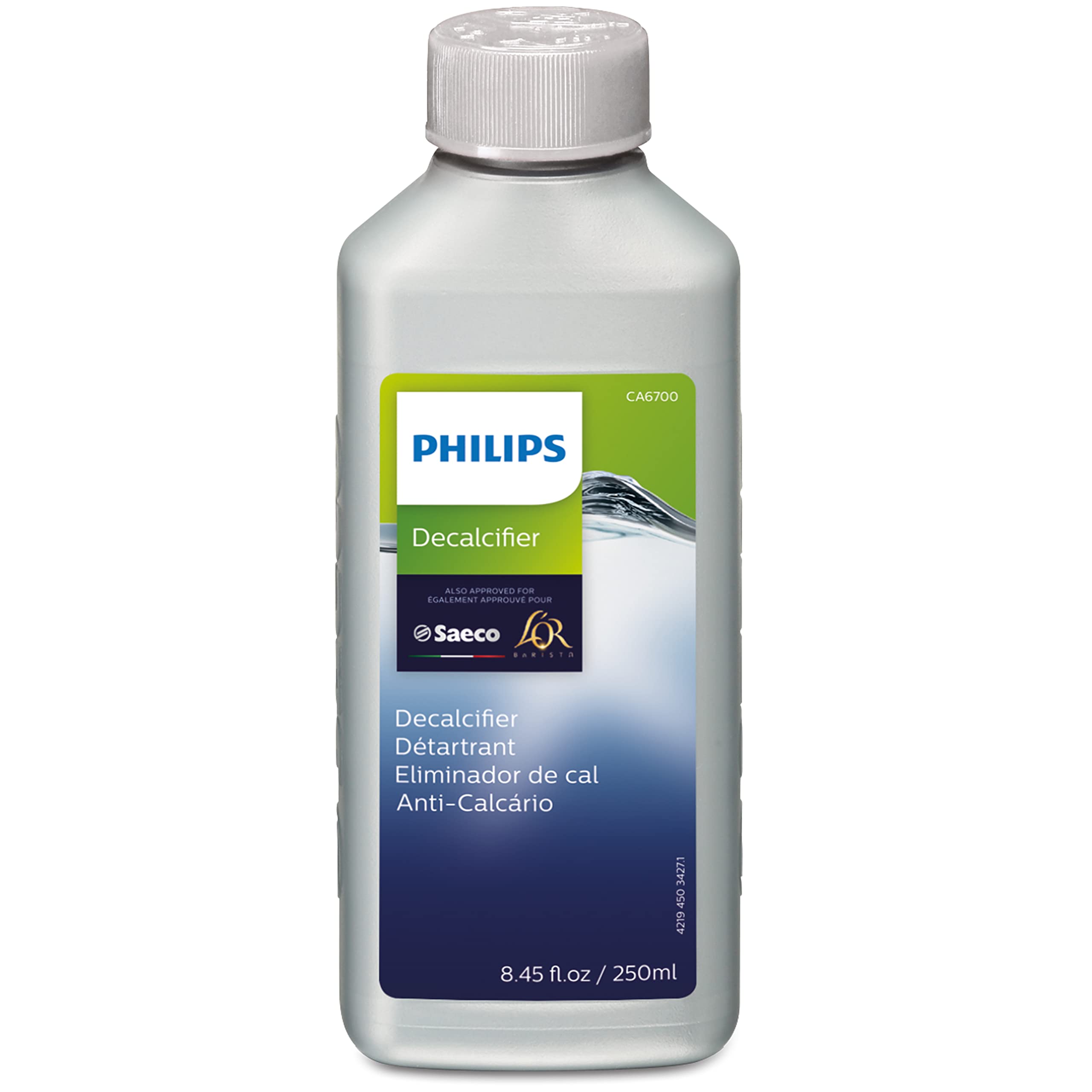 Philips Descaler being poured into water for simple dilution.