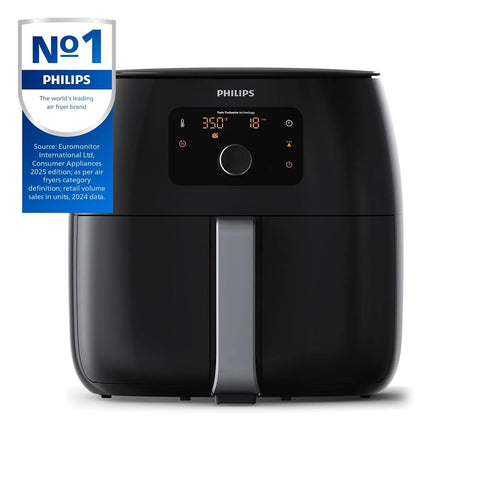 Philips Premium Airfryer XXL digital display for easy, precise cooking control