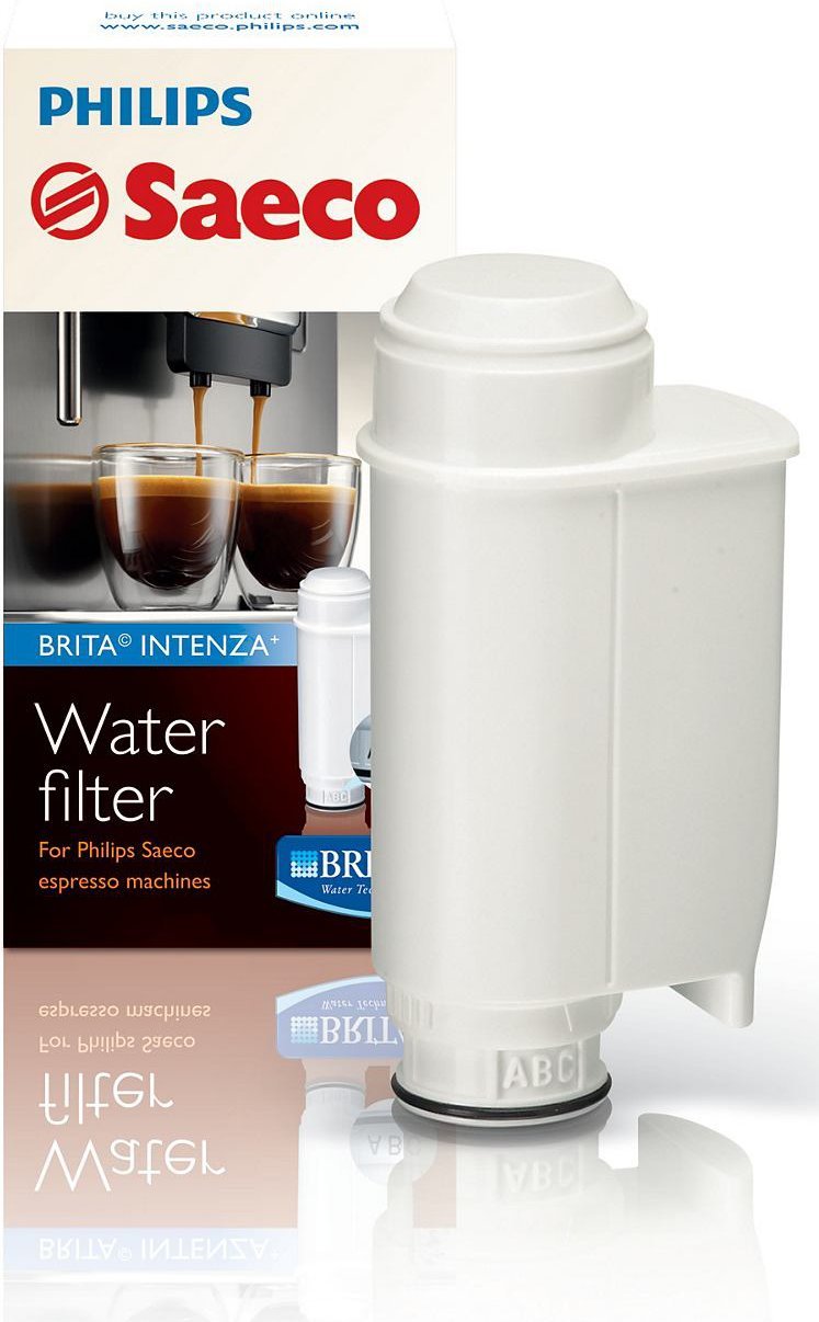 Philips Saeco Intenza+ filter cartridge reduces limescale for espresso machines.