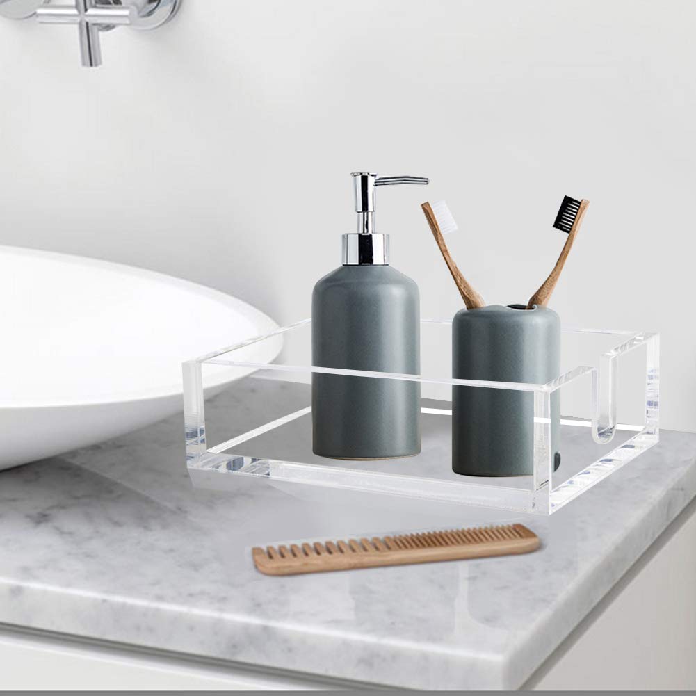 Phineoly acrylic napkin holder on bathroom counter as decor