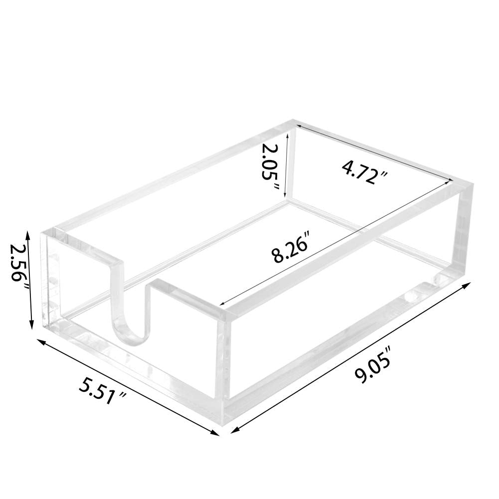 Phineoly acrylic napkin holder side opening enables easy loading