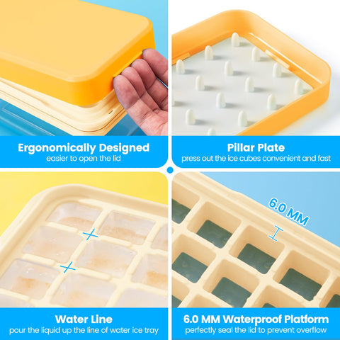 PHINOX ice bin with airtight lid prevents odors.