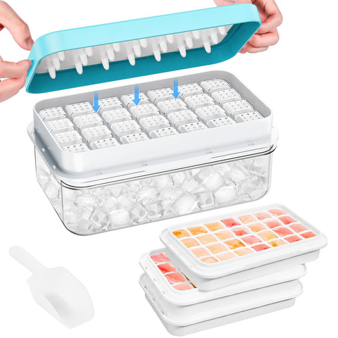PHINOX ice-tray-lid-bin 84pcs with lid keeps ice fresh and organized in freezer