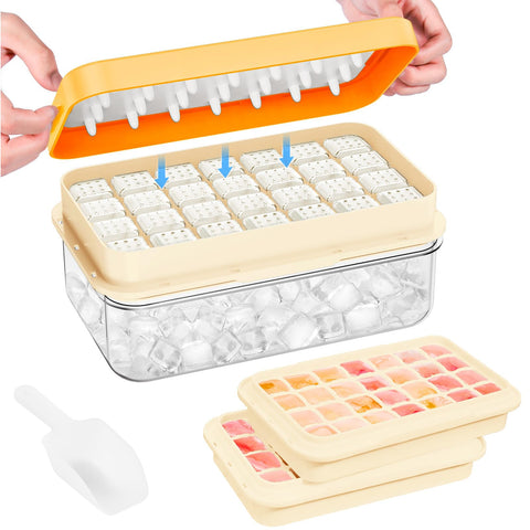 PHINOX ice tray with lid close-up highlighting easy-release mechanism.