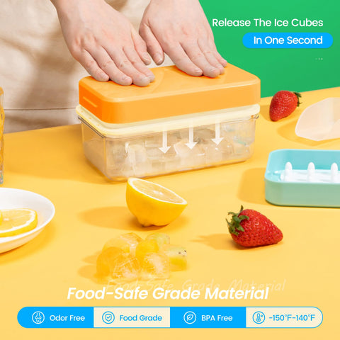 PHINOX stackable ice tray design saves freezer space.