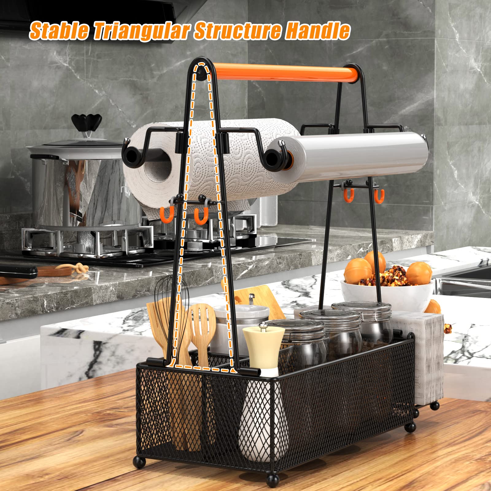 PHINOX Utensil Caddy paper towel holders keep clean and ready during meals.