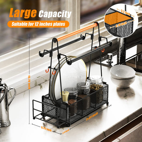 PHINOX Utensil Caddy removable napkin holder simplifies cleanup and reorganization.