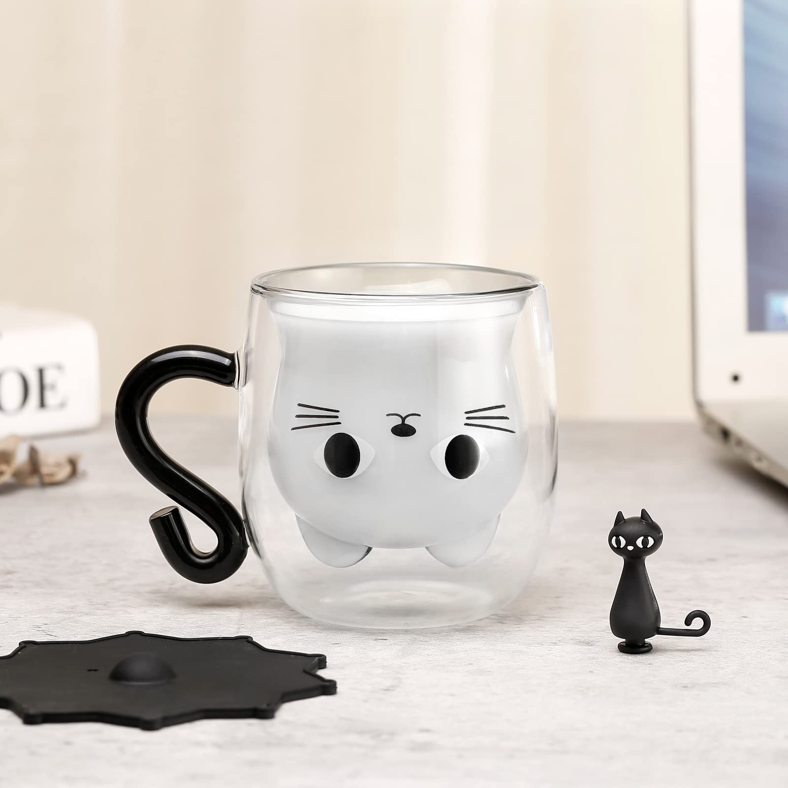 Phitihui borosilicate glass mug resists temperature changes.