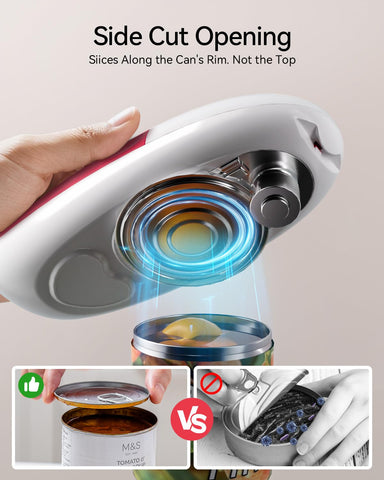 Phniti built-in magnet lifter removes lids without touching food, reducing mess.