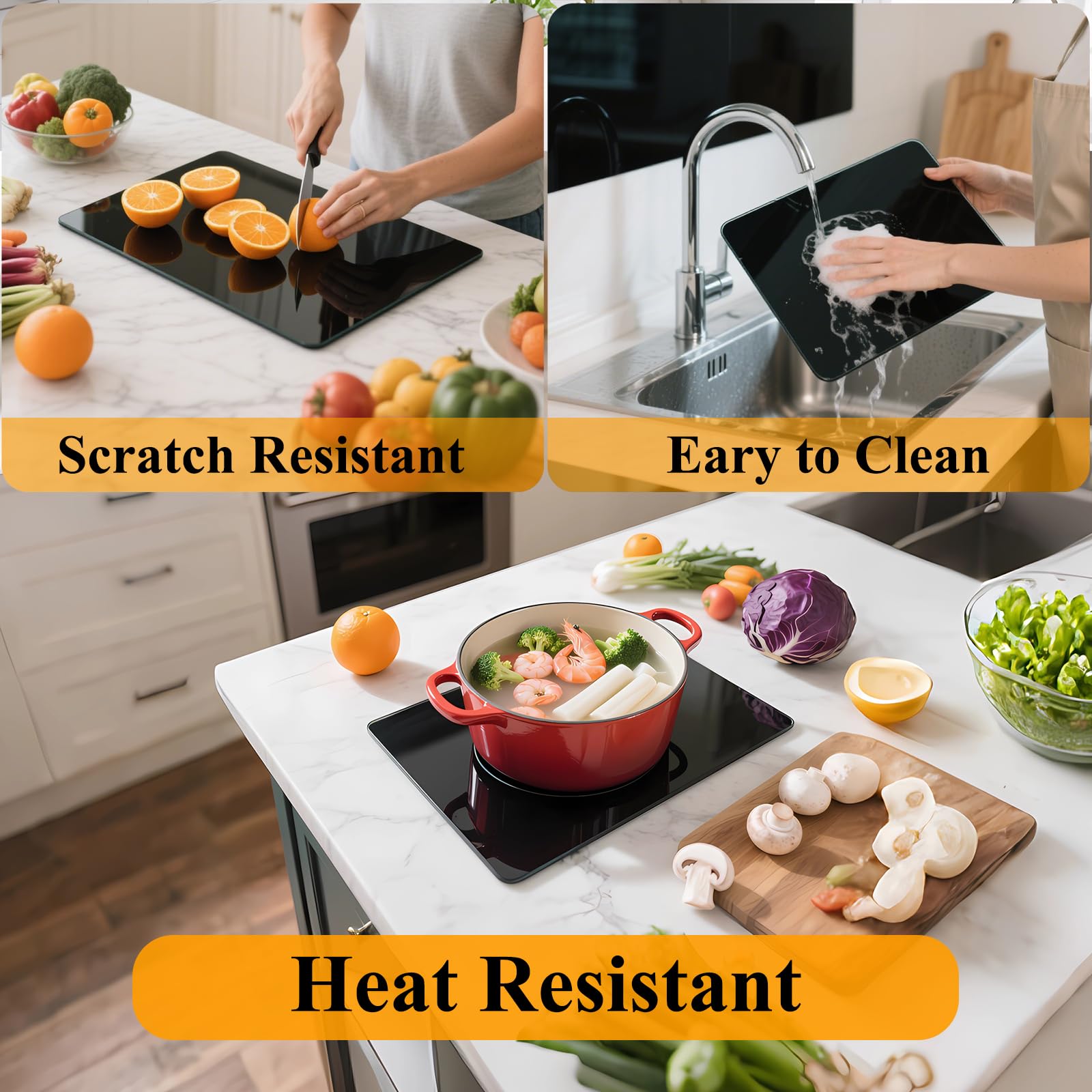 Phore cutting board rounded corners reduce edge chipping