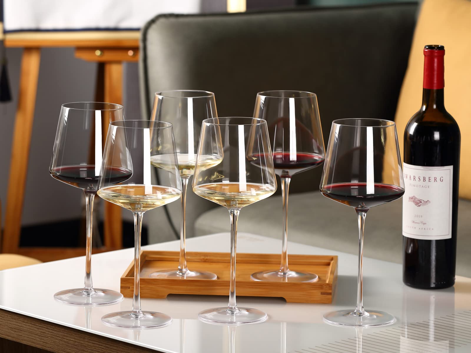 Physkoa long-stem wine glasses balance and elegance for wine tastings