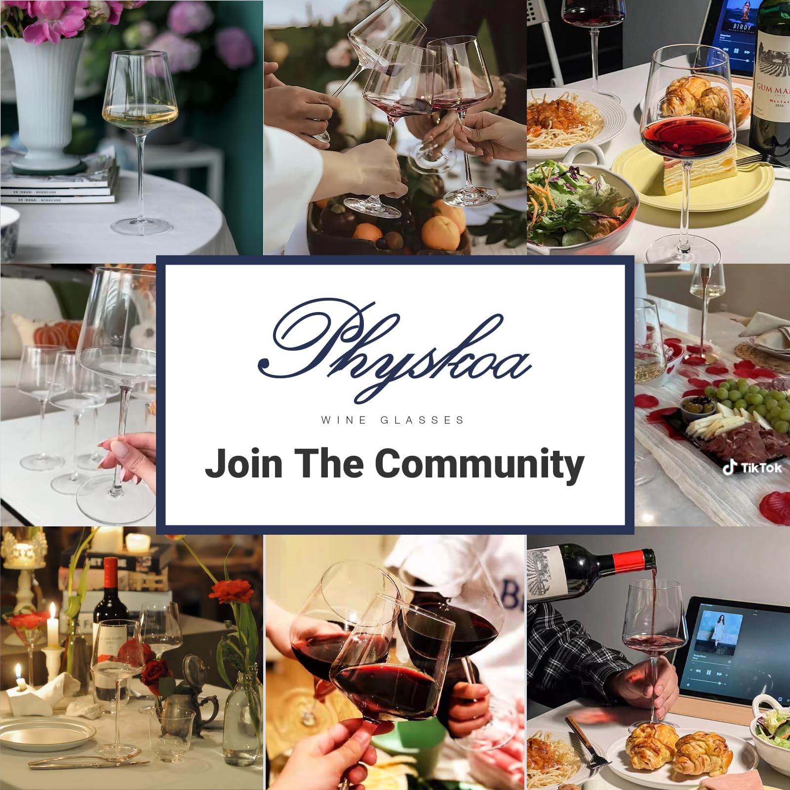 Physkoa royal-blue gift box wine glasses ideal for gifting