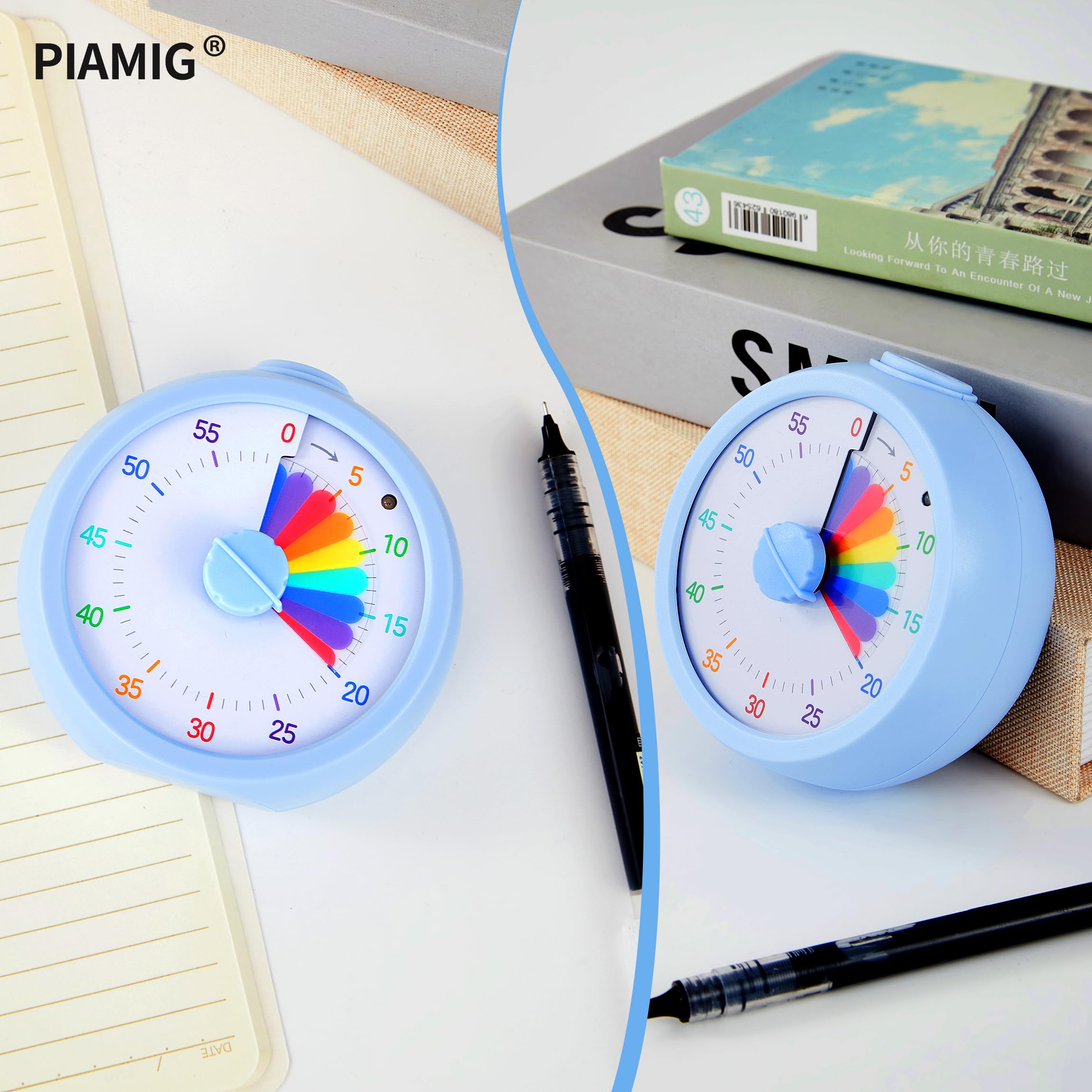 PIAMIG Visual Timer compact design fits on desks