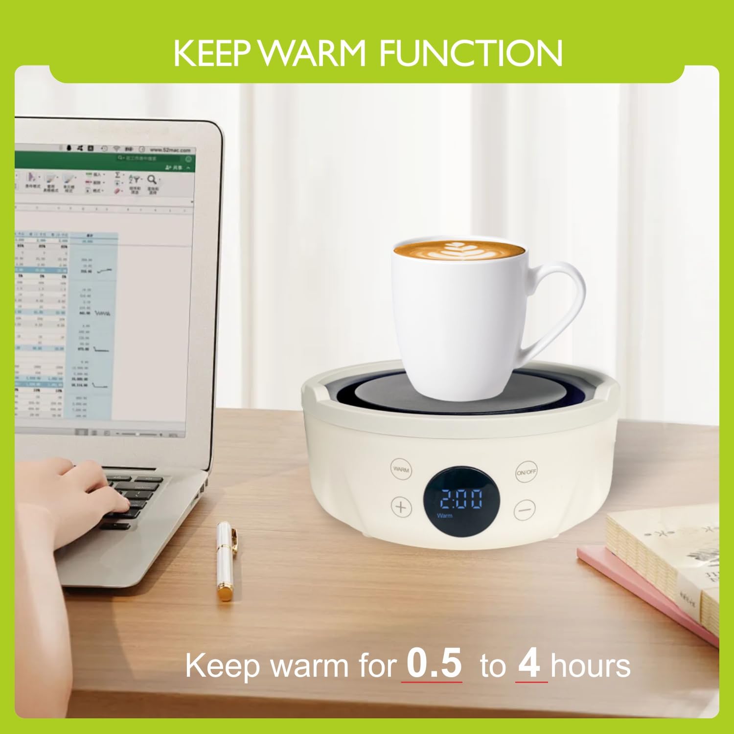 Thick power cord and separated plug improve storage safety