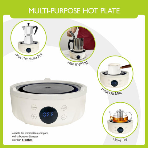 Nine heat levels fit different pot sizes and heat needs