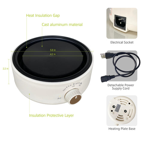 PICASORT mini hot plate tea preparation on a desk