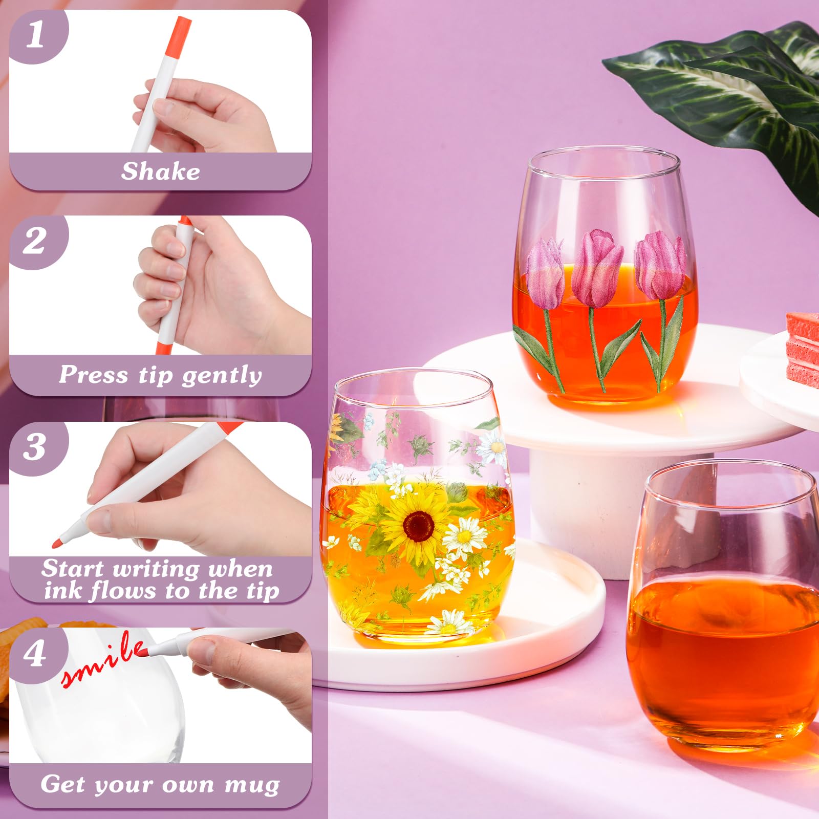 Pickmesh 12-color acrylic paints for vibrant color blending on glass and other surfaces.