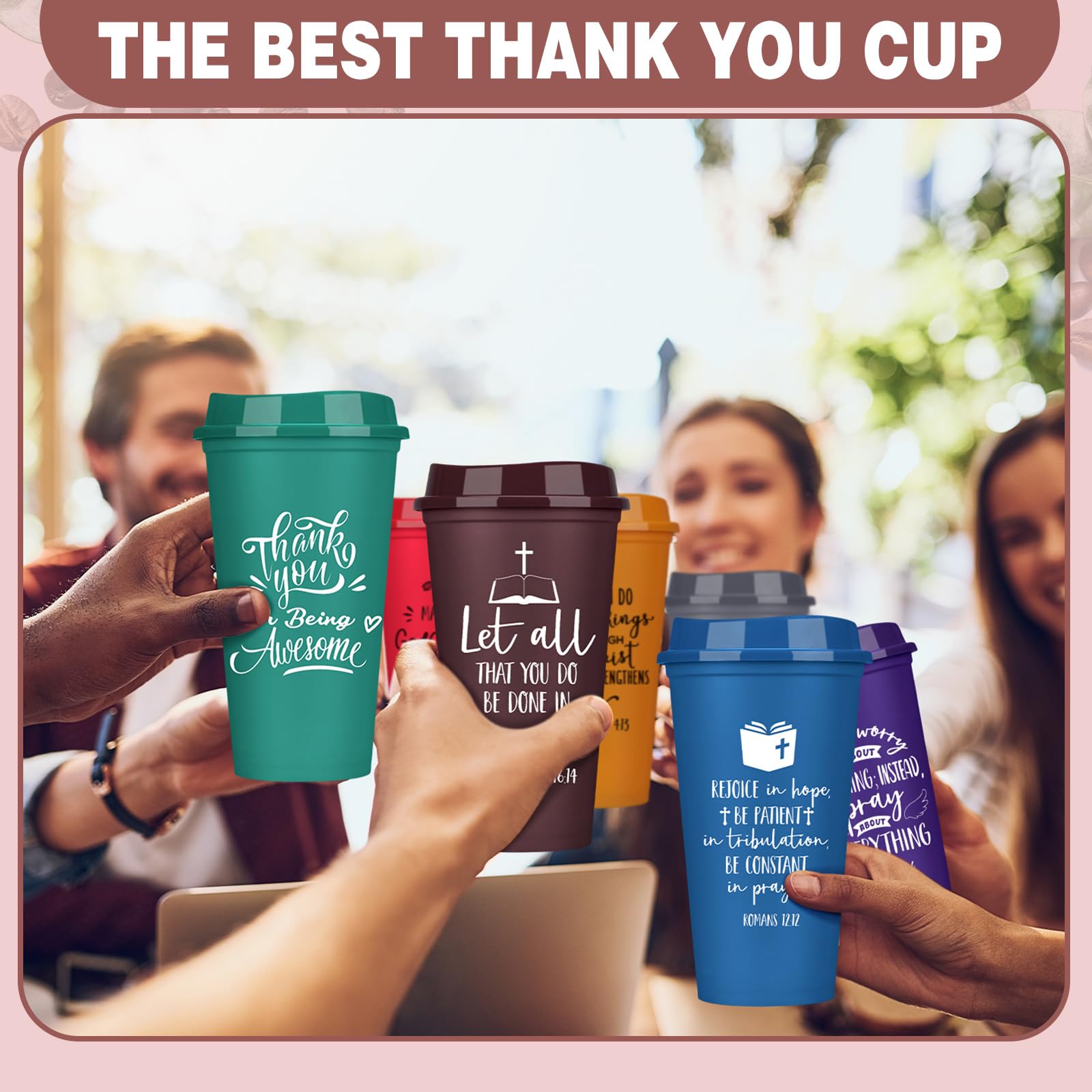 Pickmesh bright-color christian-tumbler, eye-catching for team gatherings and church activities