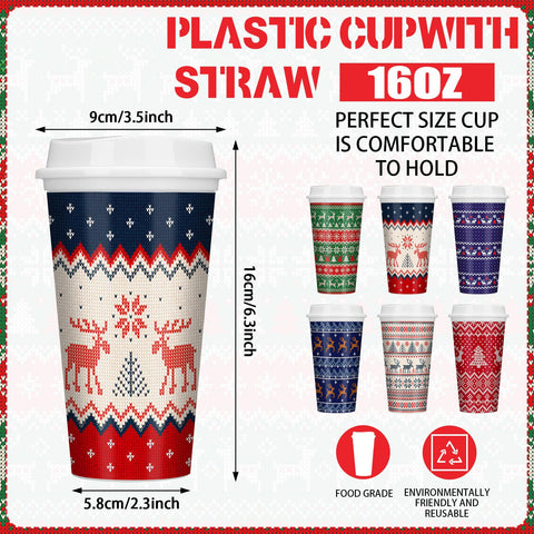 Pickmesh Christmas sweater design cups adding festive flair to drinks.