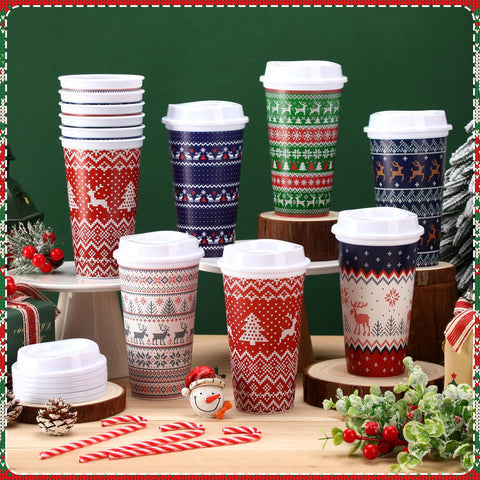 Reusable PP plastic cups with vented lids for spill-free travel.