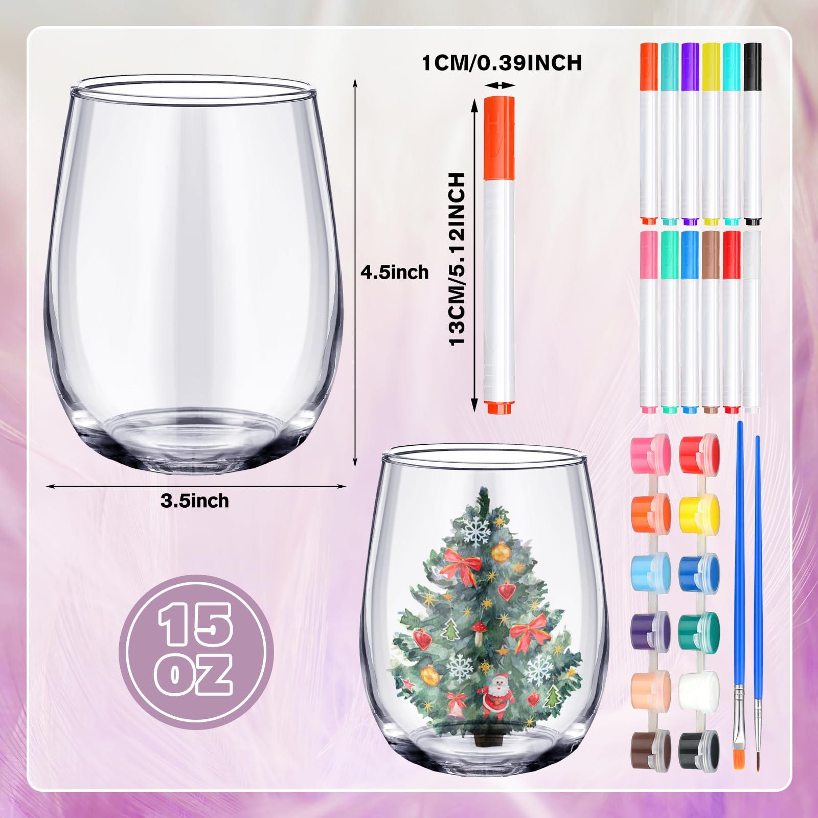 Pickmesh 12-color marker set for vibrant glass decorating and smooth outlines.
