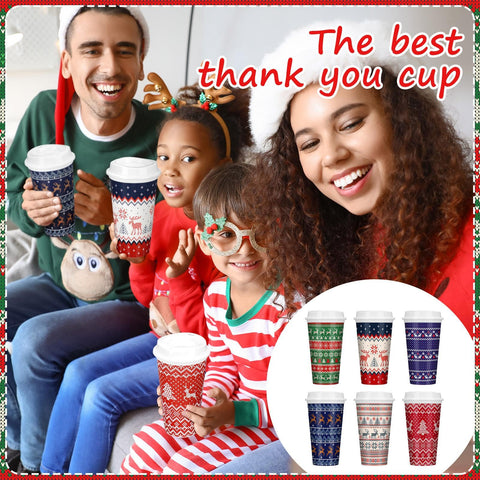 Holiday cups ideal for gifting coworkers and friends.