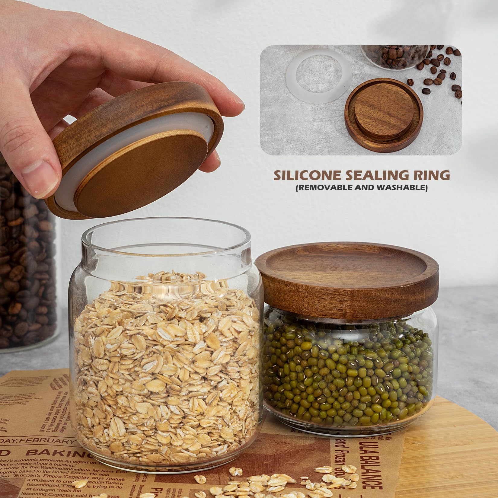 Piconesper 500ml jars with wide mouths simplify filling and cleaning